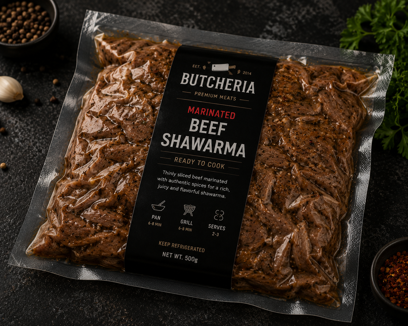 Marinated Beef Shawarma